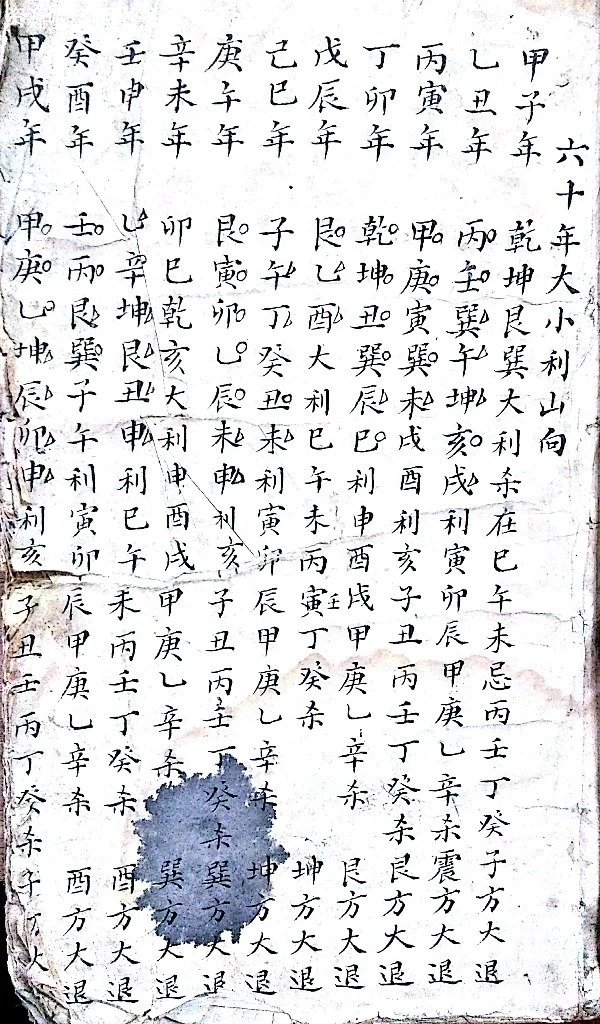 《六十年大小利山向》真正的堪舆师手抄本